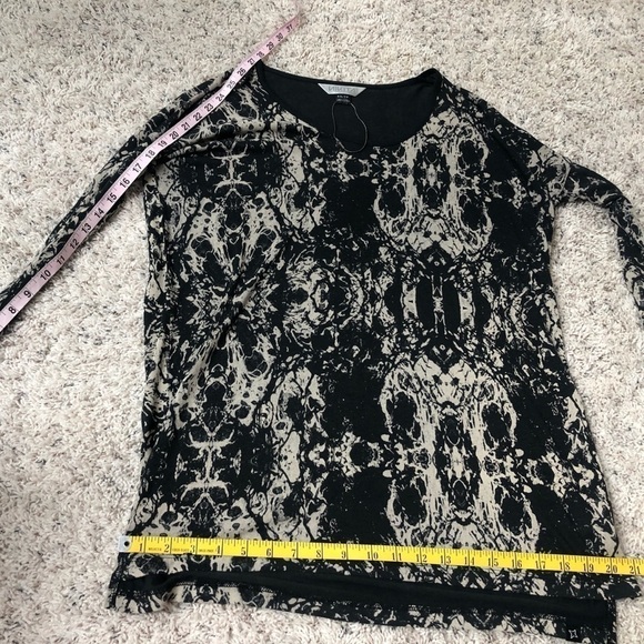 🆕 Nikita high low scoop neck tunic top neutral black tan extra small pullover - Picture 6 of 13